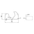 MCFENCE Anthracite, Poteau mural multiangle, [H 0.95m]