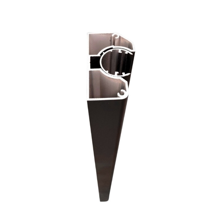 MCFENCE Anthracite, Poteau mural multiangle, [H 1.40m]