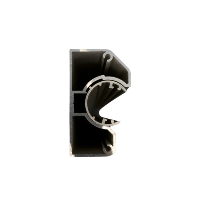 MCFENCE Anthracite, Poteau mural multiangle, [H 1.40m]