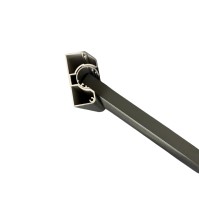 MCFENCE Anthracite, Poteau mural multiangle, [H 1.40m]
