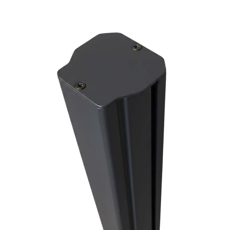 MCFENCE Anthracite, Poteau clôture multiangle à platine [H 0.65m]