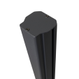 MCFENCE Anthracite, Poteau clôture multiangle à platine [H 0.95m]
