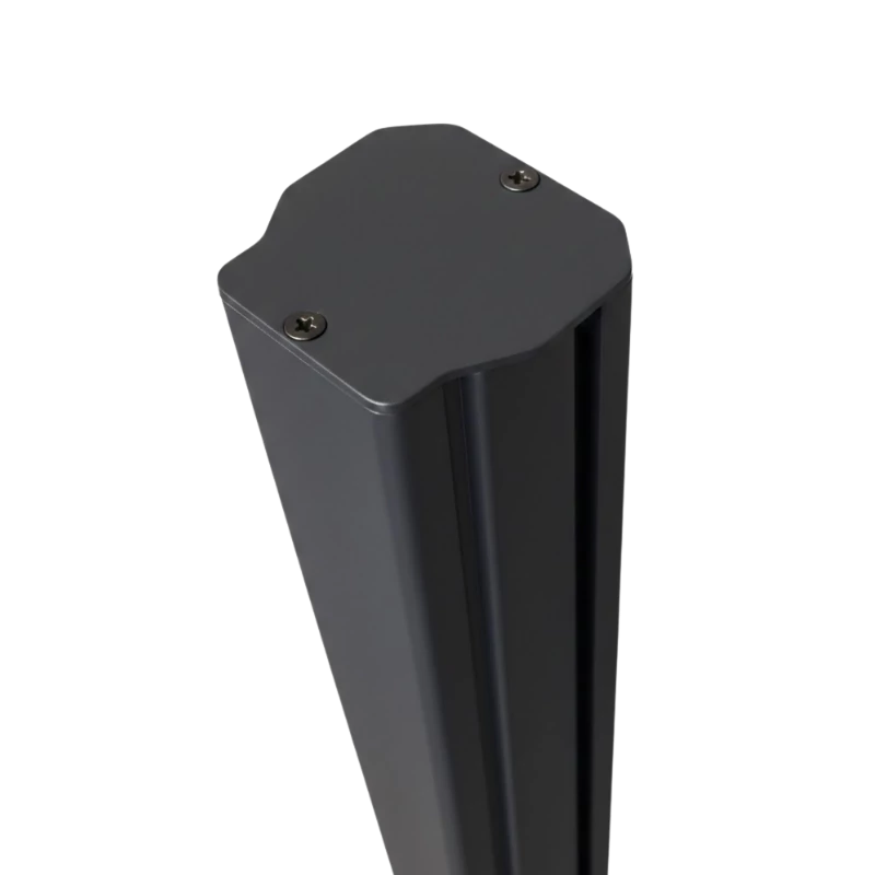 MCFENCE Anthracite, Poteau clôture multiangle à platine [H 0.95m]