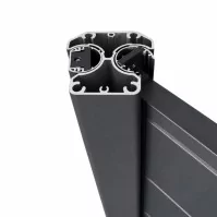 MCFENCE Anthracite, Poteau clôture multiangle à sceller [H 0.65m]