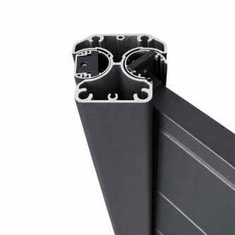 MCFENCE Anthracite, Poteau clôture multiangle à sceller [H 0.65m]