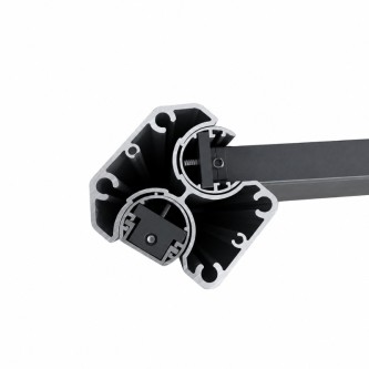 MCFENCE Anthracite, Poteau clôture multiangle à sceller [H 0.95m]