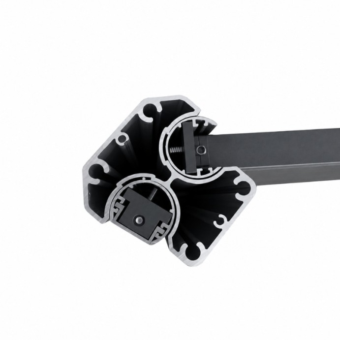 MCFENCE Anthracite, Poteau clôture multiangle à sceller [H 1.40m]