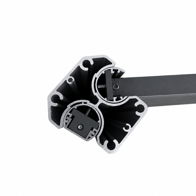 MCFENCE Anthracite, Poteau clôture multiangle à sceller [H 1.40m]