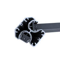 MCFENCE Anthracite, Poteau clôture multiangle à platine [H 0.95m]