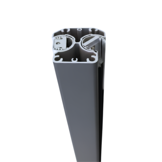 MCFENCE Anthracite, Poteau clôture multiangle [H 1.55m]