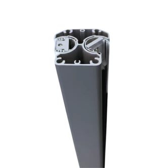 MCFENCE Anthracite, Poteau clôture multiangle [H 2.40m]
