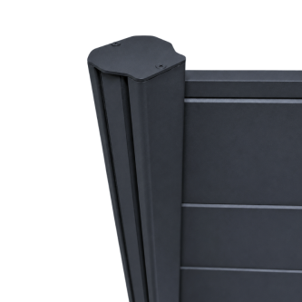 MCFENCE Anthracite, Clôture aluminium persienne à platine [H 0.95 m]