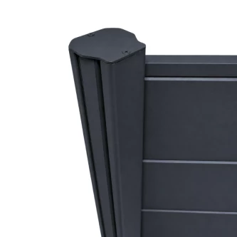 MCFENCE Anthracite, Clôture aluminium persienne à platine [H 0.95 m]