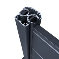 MCFENCE Anthracite, Clôture aluminium persienne à platine [H 0.95 m]