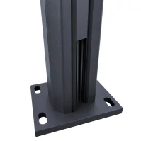 MCFENCE Anthracite, Clôture aluminium persienne à platine [H 0.95 m]