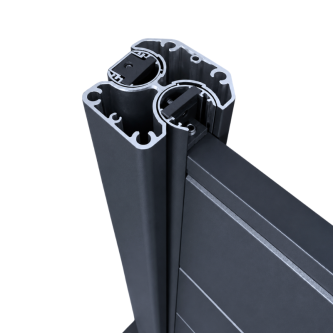 MCFENCE Anthracite, Clôture aluminium persienne à sceller [H 0.65 m]