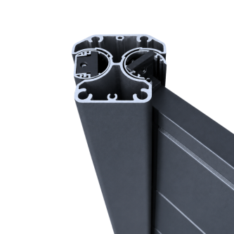 MCFENCE Anthracite, Clôture aluminium persienne à sceller [H 0.65 m]