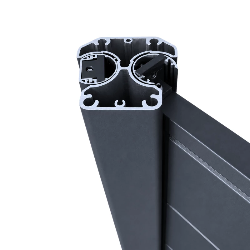 MCFENCE Anthracite, Clôture aluminium persienne à sceller [H 0.65 m]