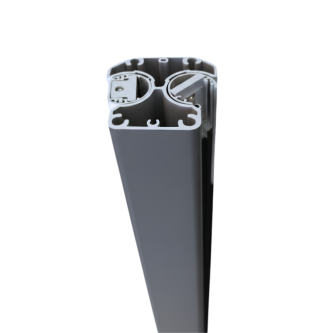 MCFENCE Anthracite, Clôture aluminium pleine à platine [H 1.55 m]