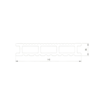 Dessin technique de la coupe d'une lame composite alvéolaire Proxtrem 26 mm, mettant en valeur sa structure