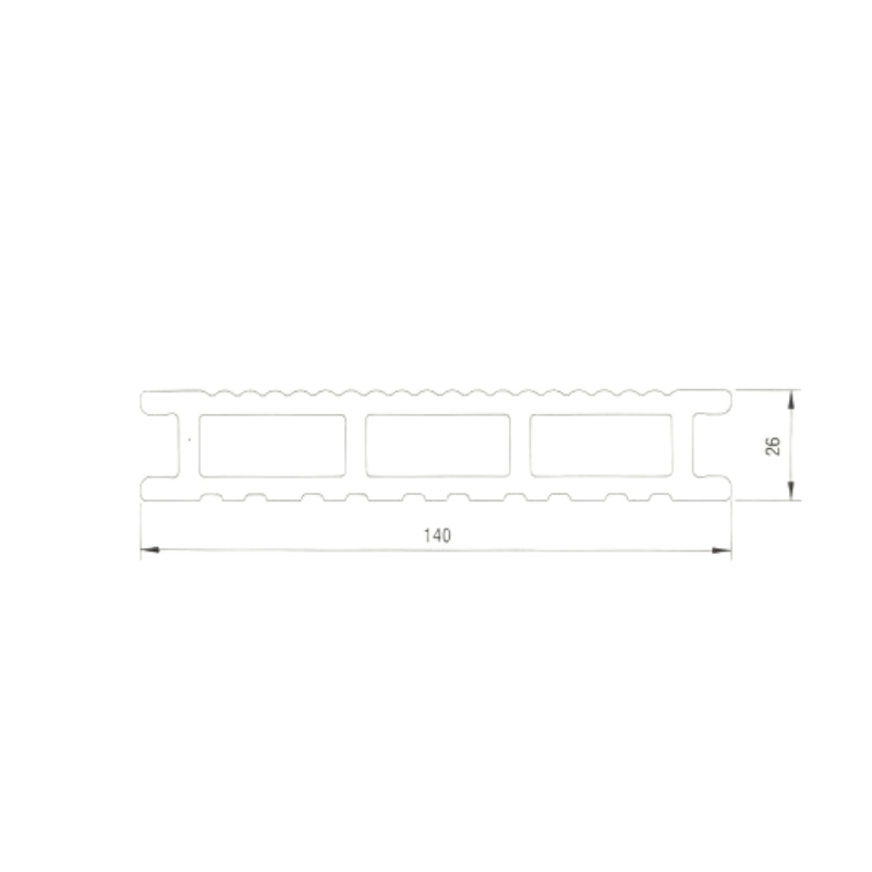 Dessin technique de la coupe d'une lame composite alvéolaire Proxtrem 26 mm, mettant en valeur sa structure