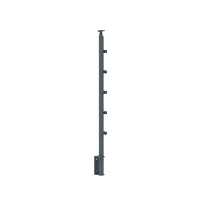 SECO Anthracite, Poteau prémonté en fixation latérale SECO Anthracite, Poteau prémonté en fixation latérale