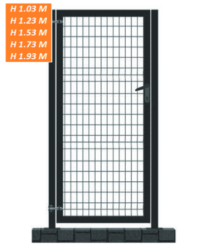 PROFENCE - Portillon pour clôture rigide - ANTHRACITE ( Kit complet L1000 mm )