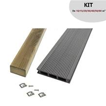 PRO XTREM - Terrasse Composite 26X140 - ANTHRACITE - Kit complet 10m²