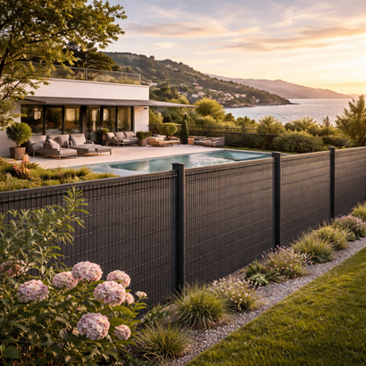 Kit clôture rigide avec occultation