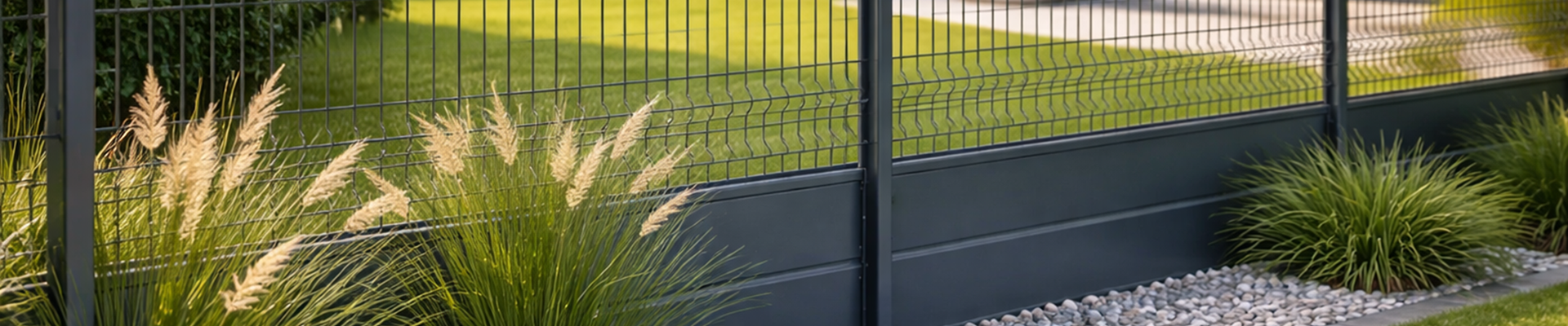 Kit clôture rigide avec soubassement