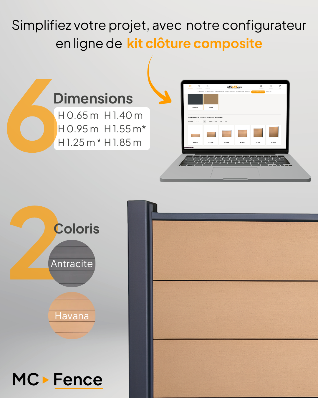 Poteau aluminium multiangle pour clôture composite, caractéristiques techniques et amplitude de réglage de 90° à 180°